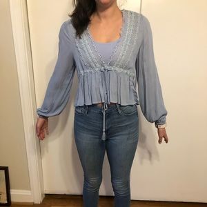 Hayden Los Angeles boho crop top